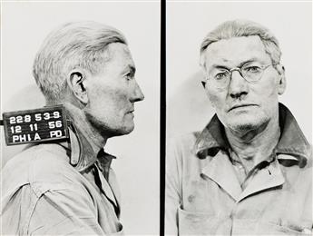 (AMERICAN CRIME) A group of more than 325 mugshots, all depicting men, from Philadelphia, Pennsylvania. 1947-59.